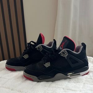 Black and Red Jordan Bred 4
